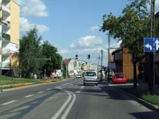 Widok ulicy w mieście Żuromin